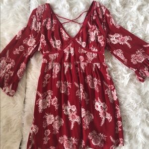 American Rag Red Floral Dress